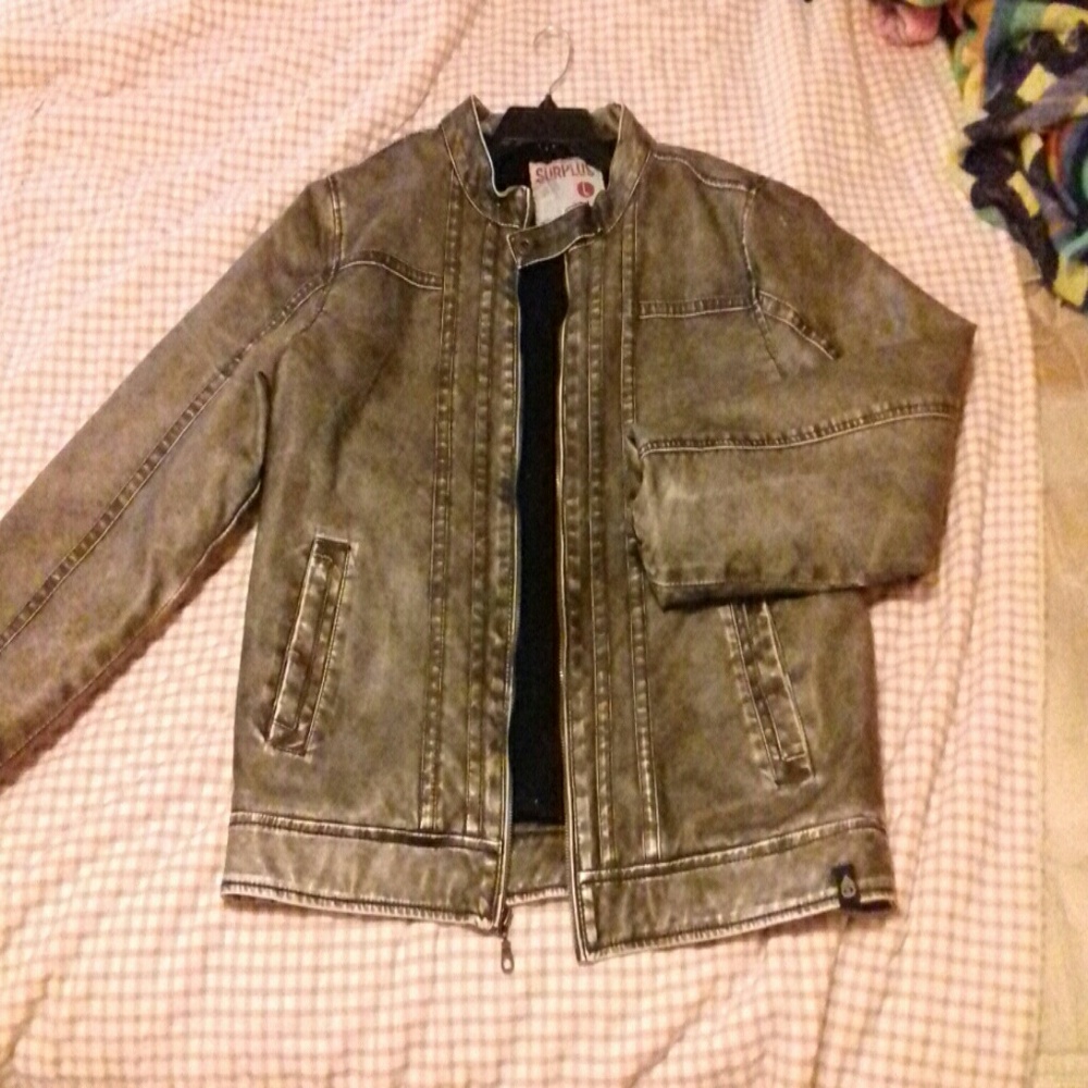 Leather jacket men's size Large